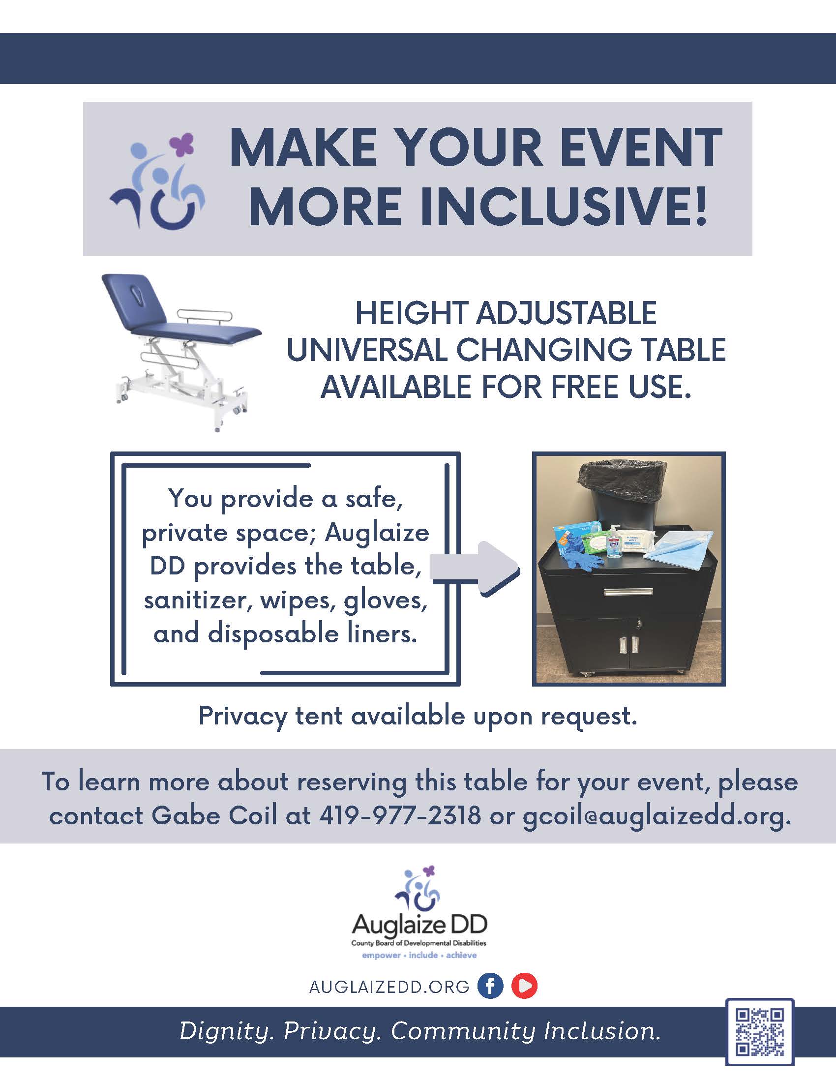 Universal Changing Table flyer (PDF)